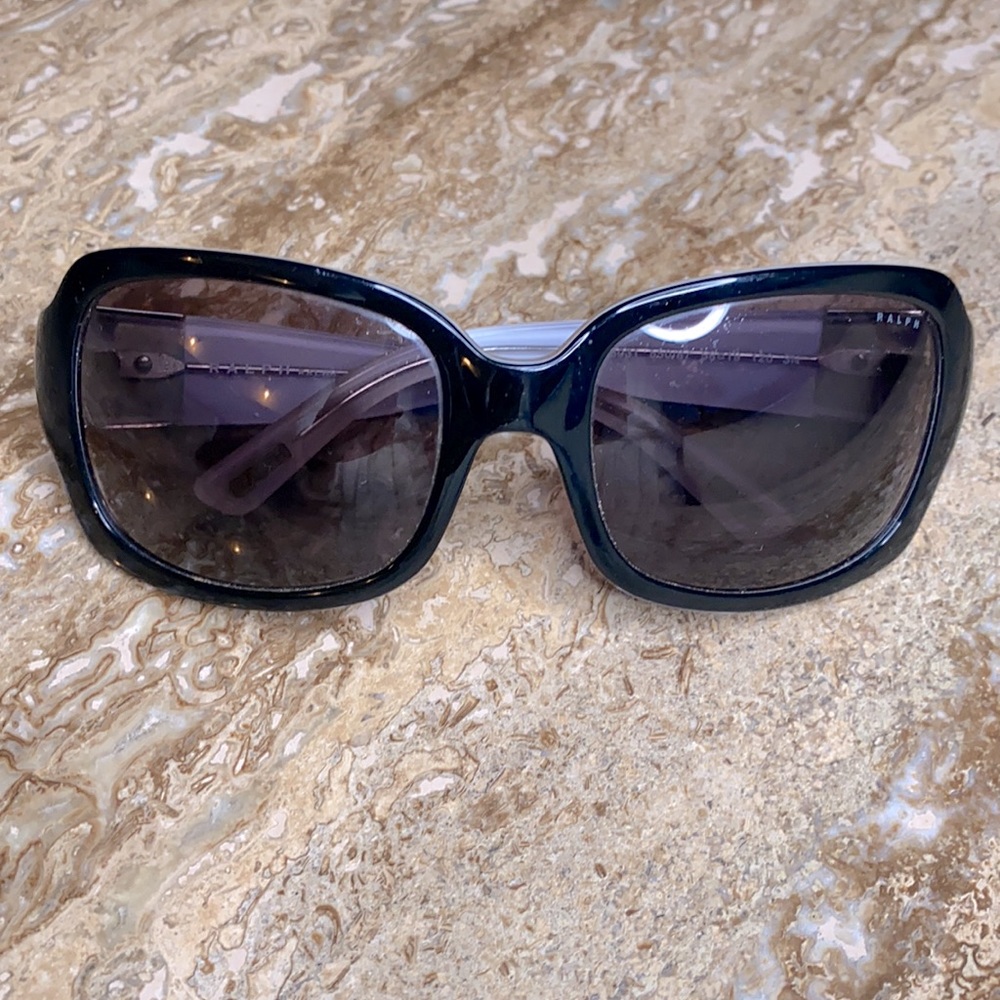 Ralph Lauren Black & White Oversized Sunglasses